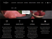 Tablet Screenshot of gelaterialeonardo.ch